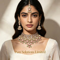 💎 Pastel Pink & Mint Kundan Jewellery Set — Pam Solutions Limited