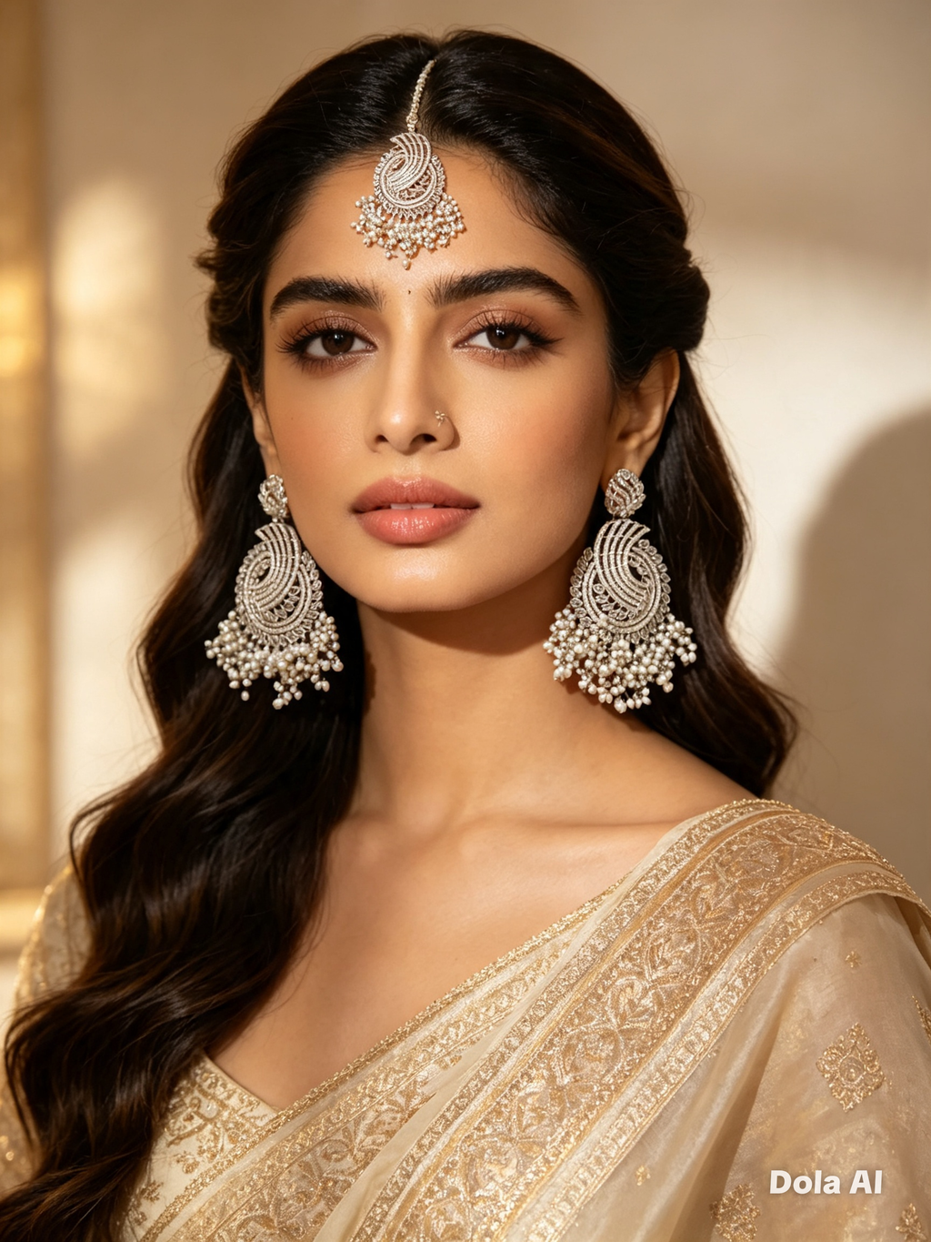 💎 Silver White Pearl & Crystal Jhumka Set — Pam Solutions Limited