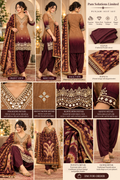 Elegant Brown & Burgundy Punjabi Suit Set